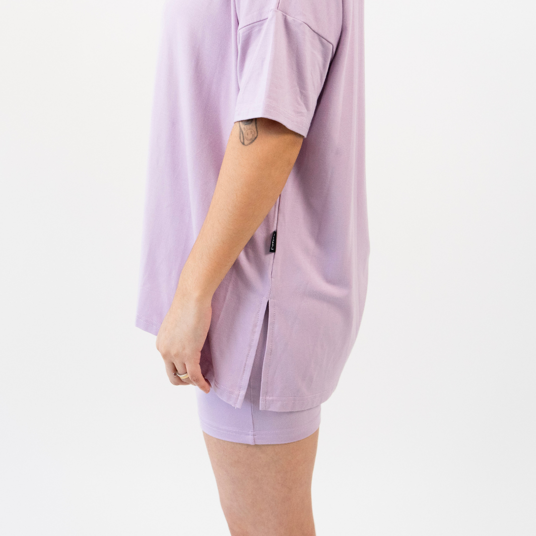 Women's Bike Shorts Set - Dusty Lilac