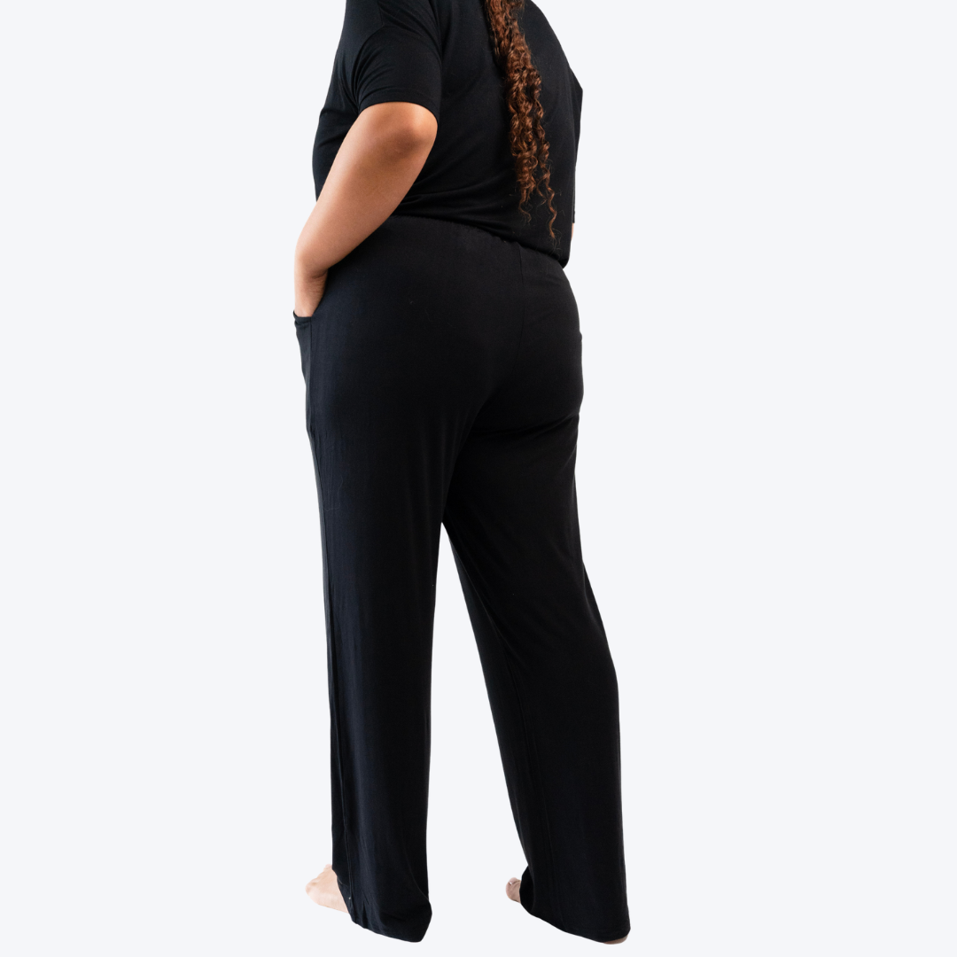 Women's Wide Legged Pants - Raven