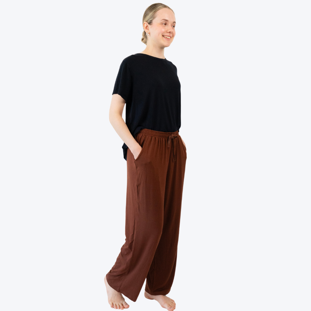 Women's Wide Legged Pants - Cocoa