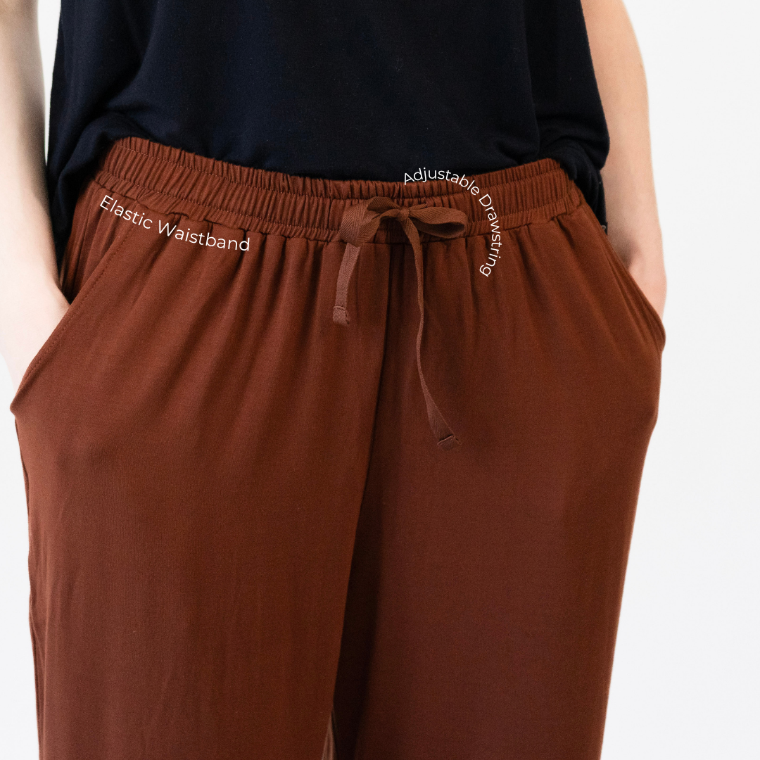 Women's Wide Legged Pants - Cocoa