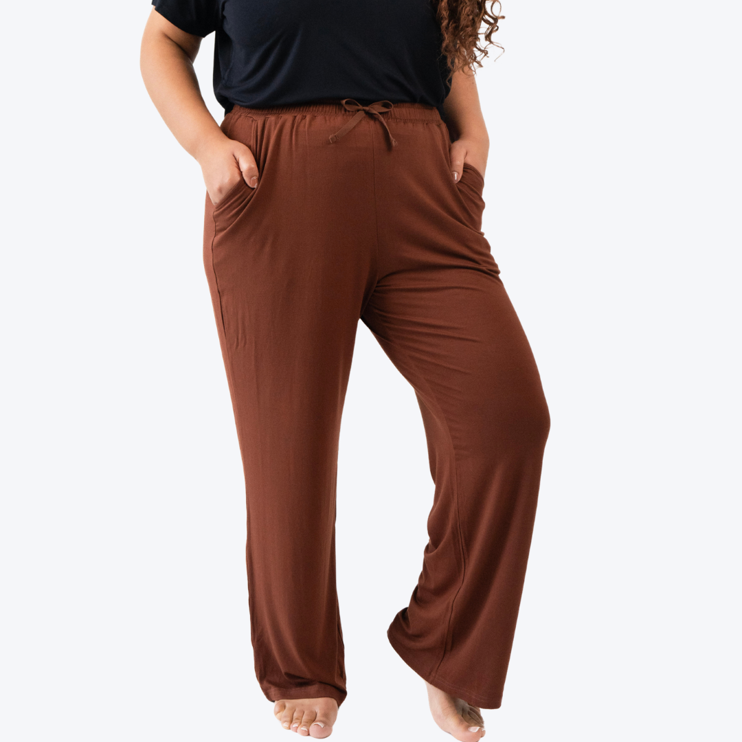 Women's Wide Legged Pants - Cocoa
