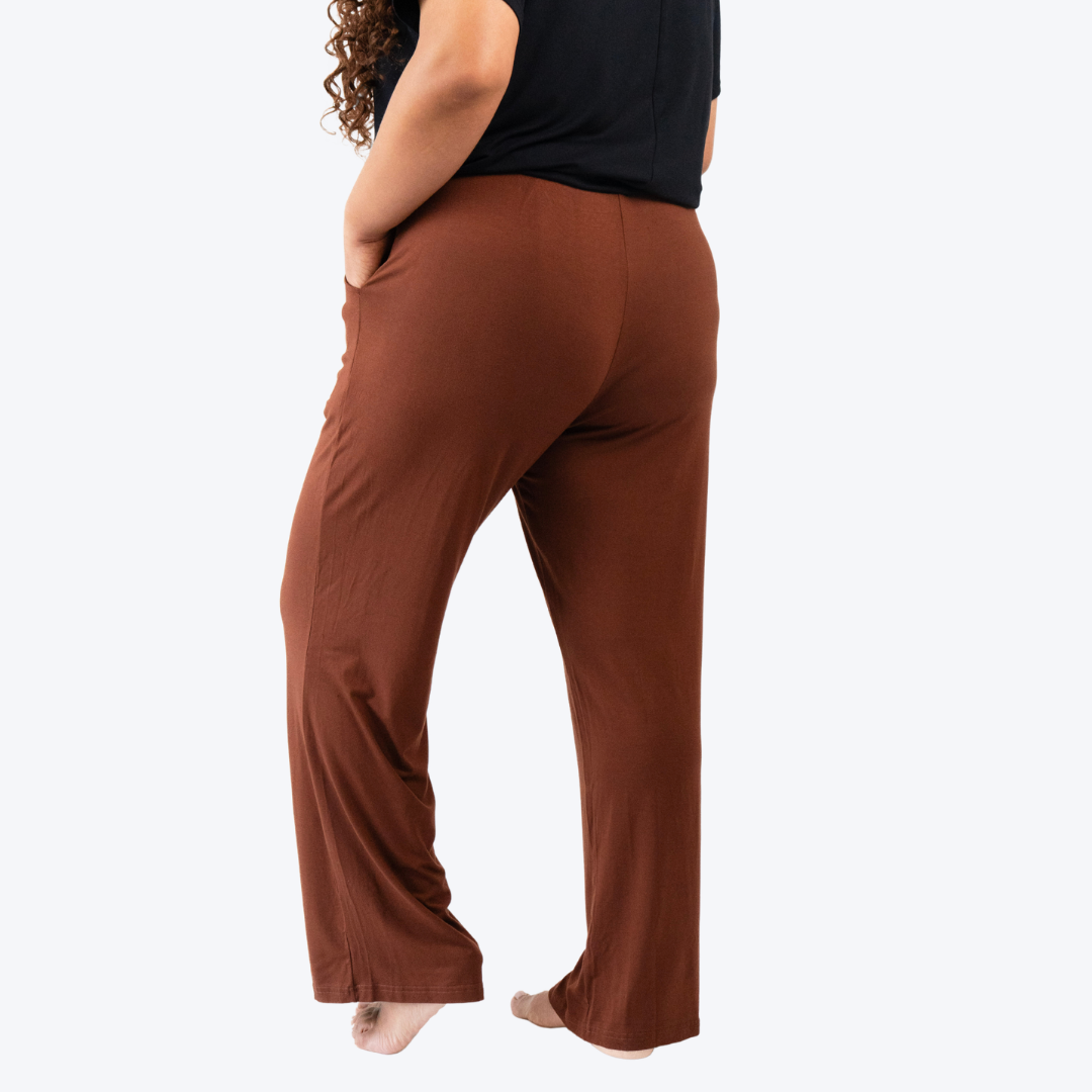 Women's Wide Legged Pants - Cocoa