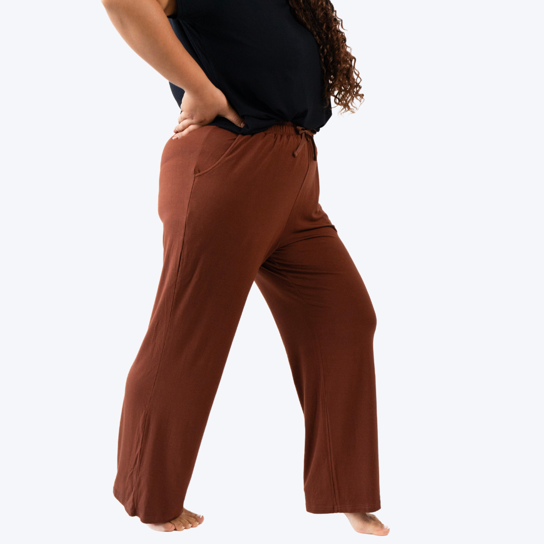 Women's Wide Legged Pants - Cocoa
