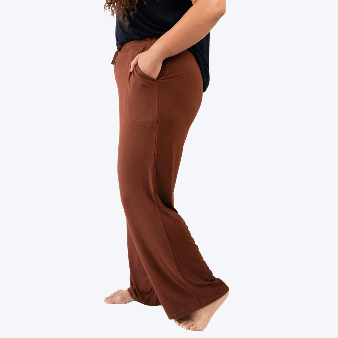 Women's Wide Legged Pants - Cocoa