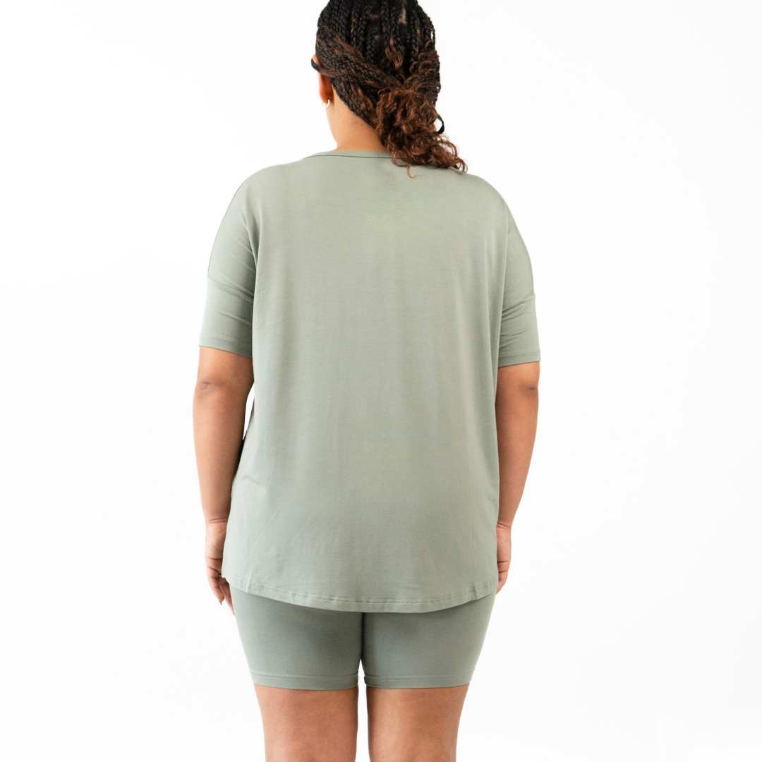 Women's Bike Shorts Set - Moss