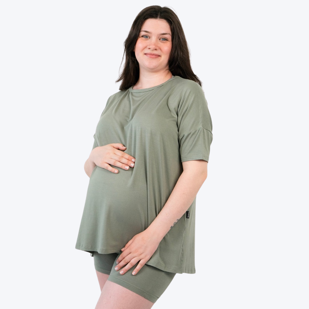 Women's Bike Shorts Set - Moss