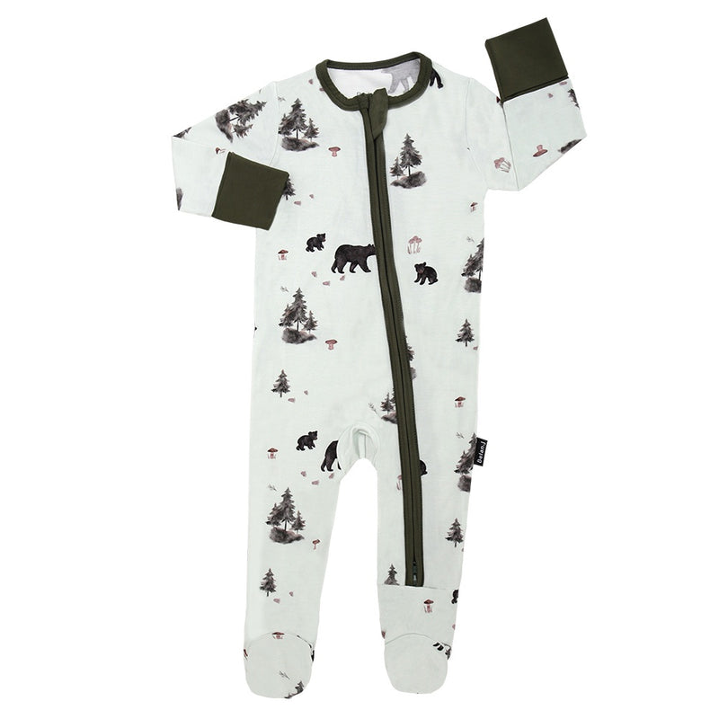 Footed Bamboo Sleeper - Black Bears