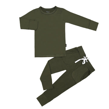 Kids PJ Jogger Set | Forest Green Jogger Set | Belan.J