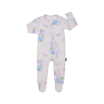 Hydrangeas Footed Sleeper | Hydrangeas Baby Romper | Belan.J