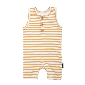 Sun Stripe Shortall Romper | Sleeveless Shortall Romper | Belan.J