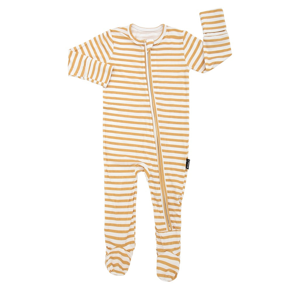 Sun Stripe Footed Sleeper | Sun Stripe Baby Sleeper | Belan.J