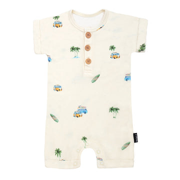 Surfride Shortall Romper | Short Sleeve Shortall Romper | Belan.J