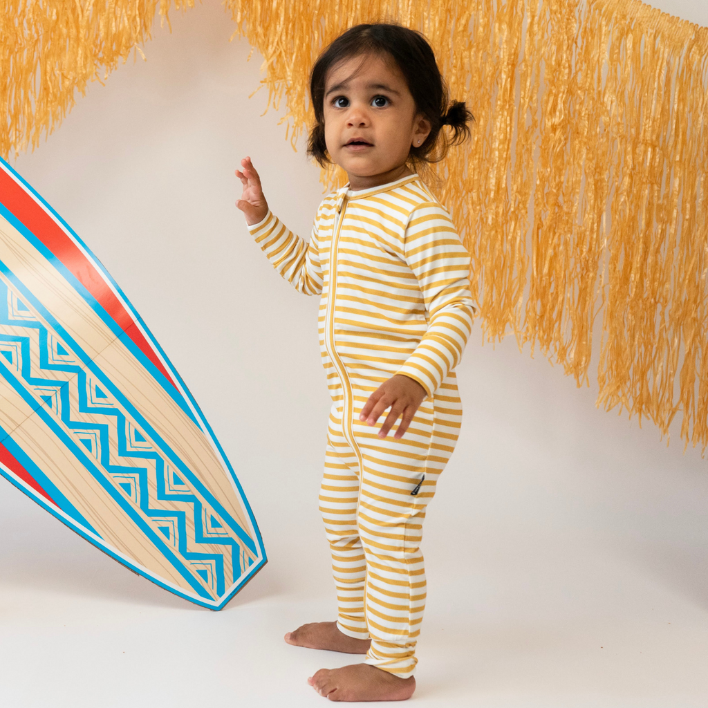 Sun Stripe Footed Sleeper | One Piece Sleeper | Belan.J