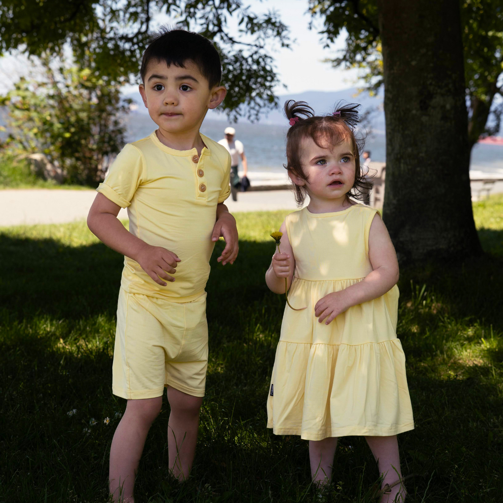 Summer Baby Shorts | Mellow Yellow PJ Set | Belan.J