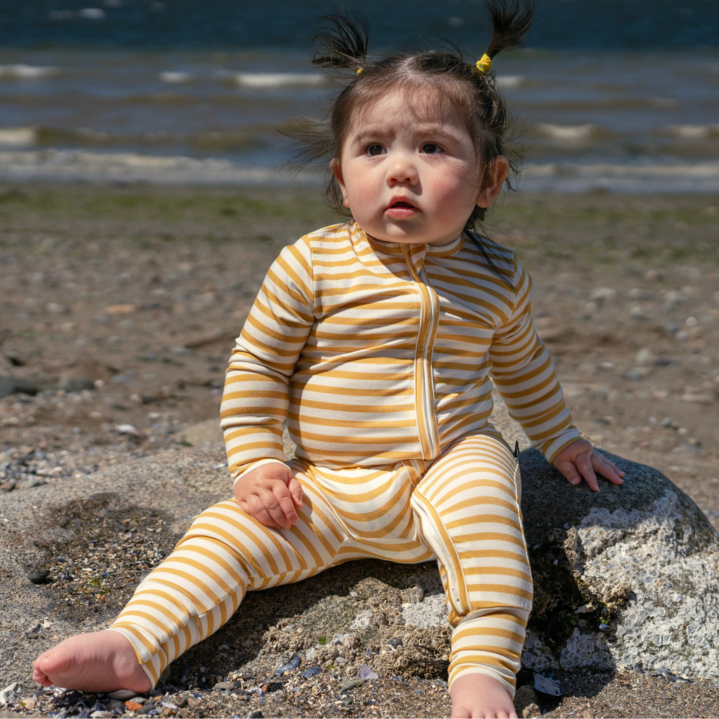 Sun Stripe Footed Sleeper | One Piece Sleeper | Belan.J