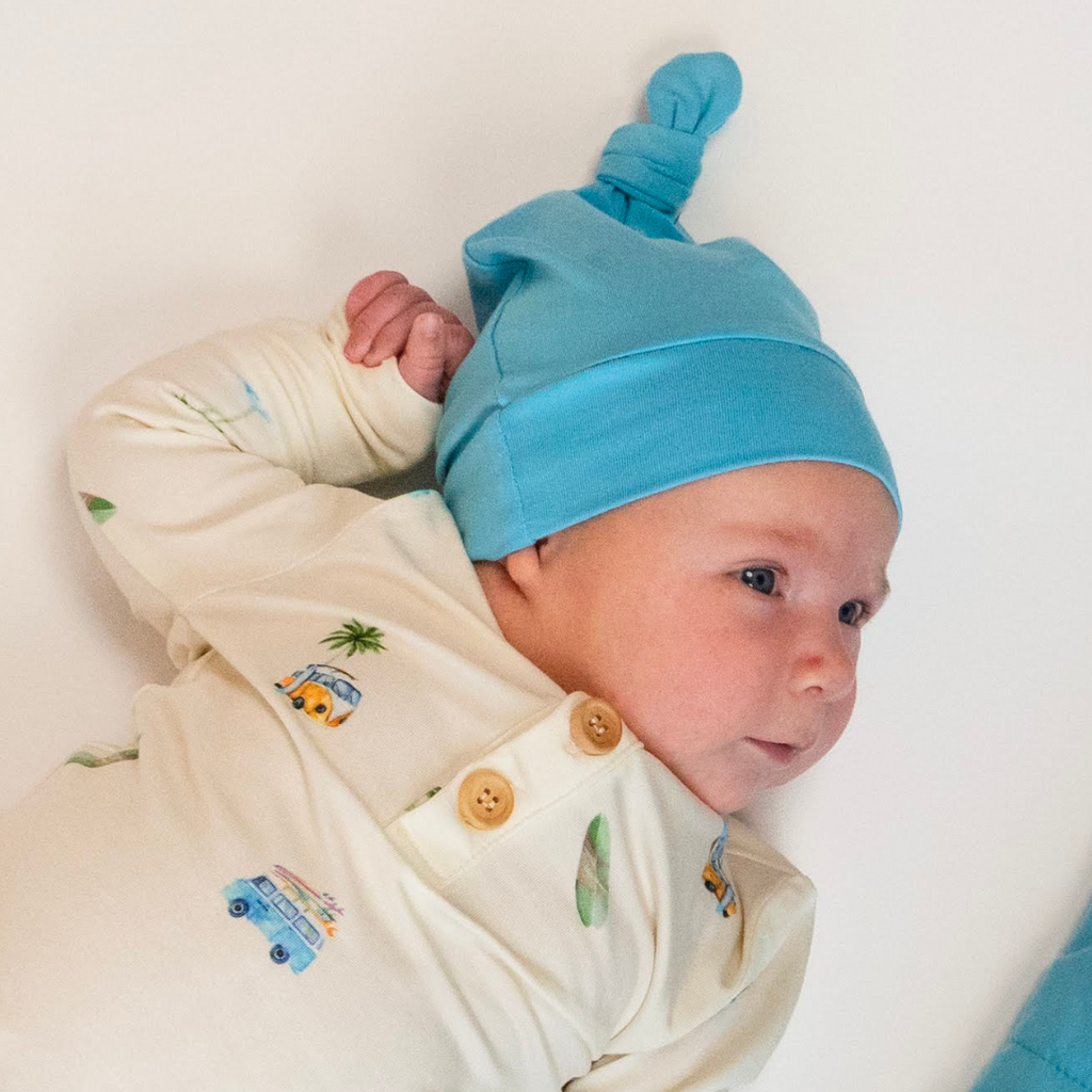 Babe Knotted Hats | Newborn Blue Hats | Belan.J