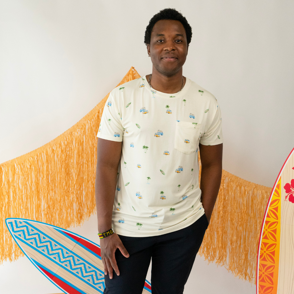 Men's Pocket Tees | White Printed Tees | Belan.J 