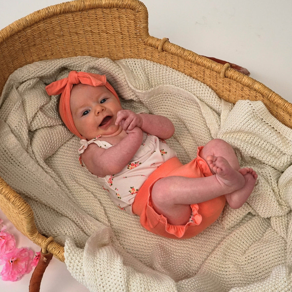 Baby Girl Ruffled Bloomers | Coral Bloomers | Belan.J