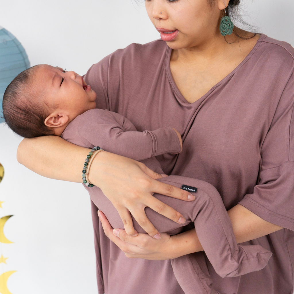 Twilight Mauve Baby Sleeper | Belan.J Footed Sleeper | Belan.J