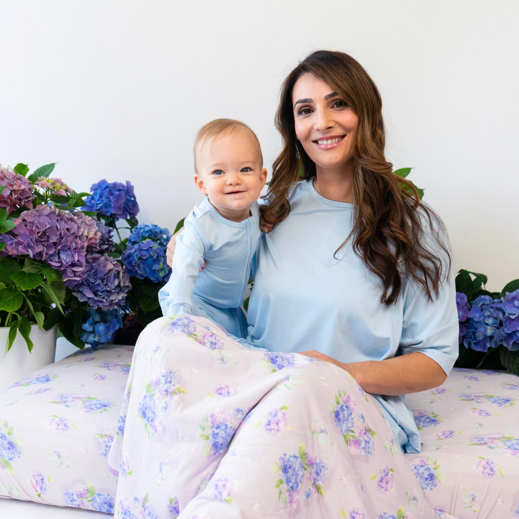 Hydrangea Child Blanket | Violet Child Blanket | Belan.J