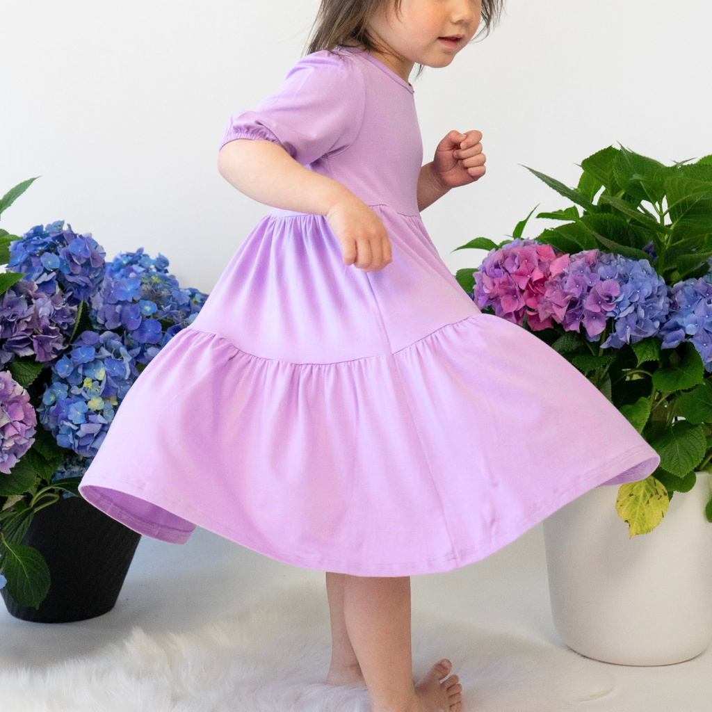 Violet Tiered Dress | Short Sleeve Tiered Dress | Belan.J