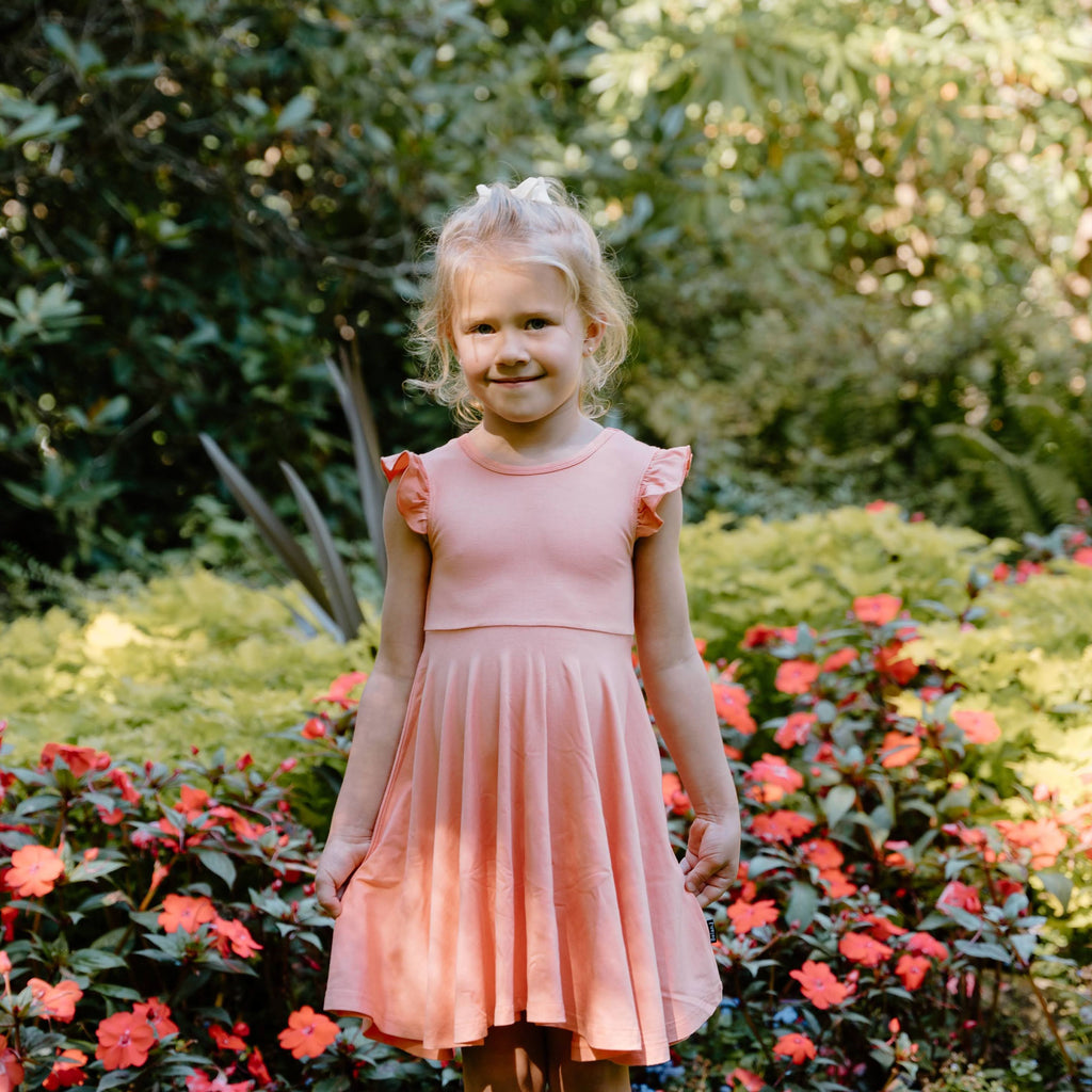 Baby Girl Twirl Dress | Coral Twirl Dress | Belan.J