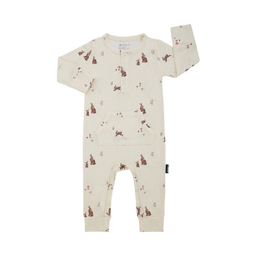 Baby Girl Pocket Romper | Girls Bunnies Romper | Belan.J