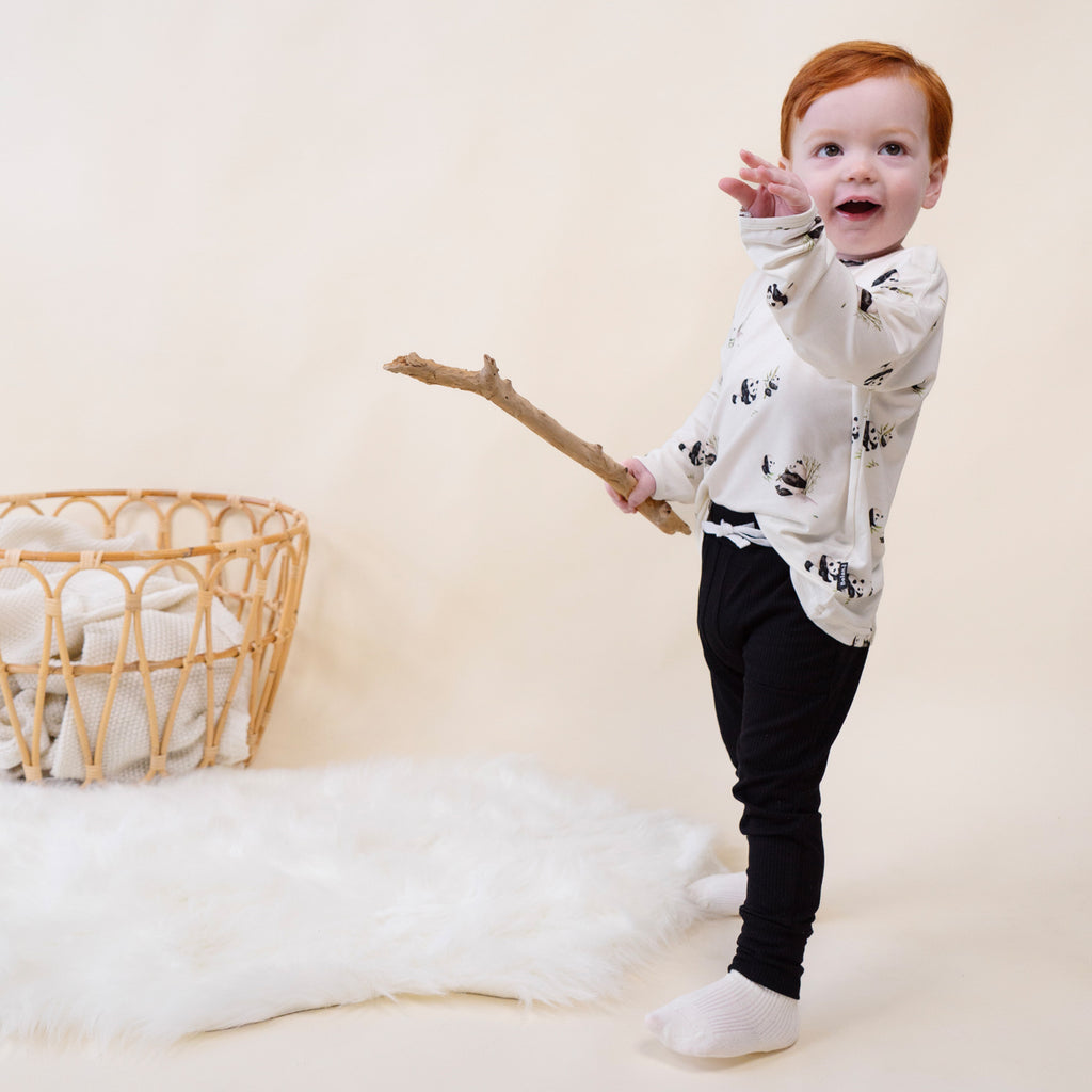 Kids Drop Shoulder Tee | Long Sleeves Pocket Tee | Belan.J