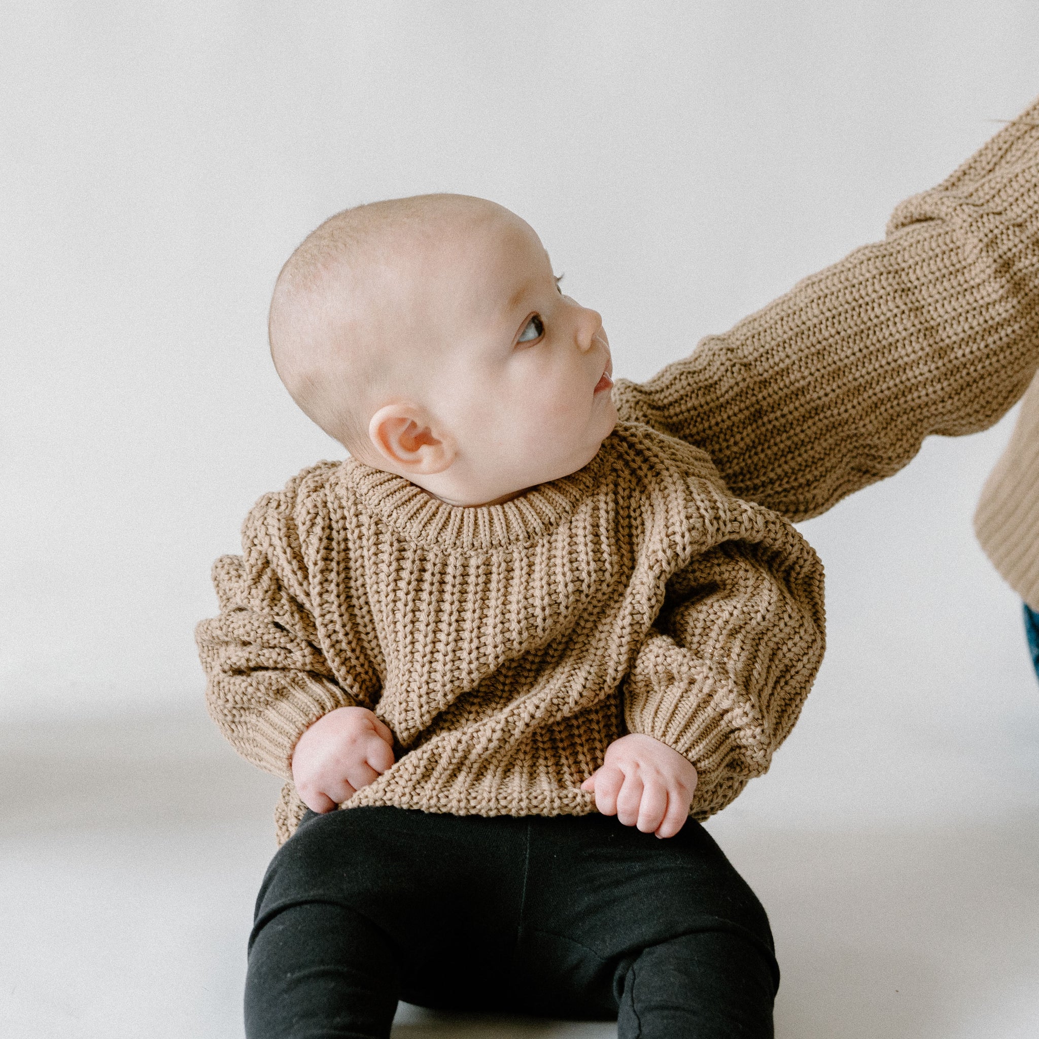 Belan.J Kids Chunky Knit Sweater - Taupe Belan.J Kids Chunky Knit Sweater - Taupe