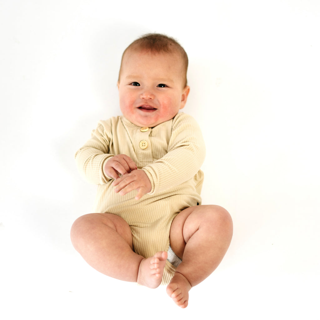  Ribbed Bamboo Footed Zipper Sleeper Dress For Babies