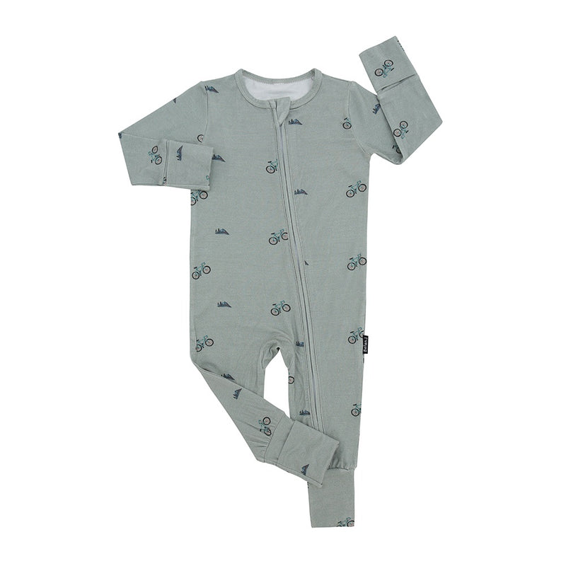 Footless Sleeper with Fold-Over Cuffs - Bikes