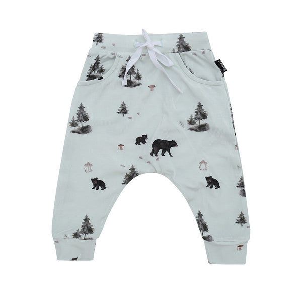 Black Baby popular Pullover with Forest Animals and Harem Pants SET