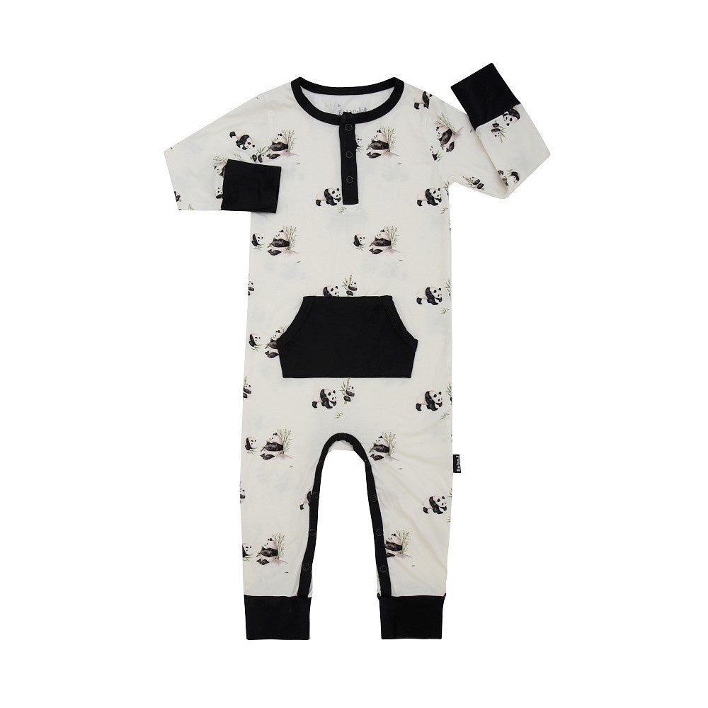 Panda Print Baby Romper  | Pocket Romper | Belan.J