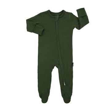 Forest Green Baby Sleeper | Footed Zipper Sleeper | Belan.J