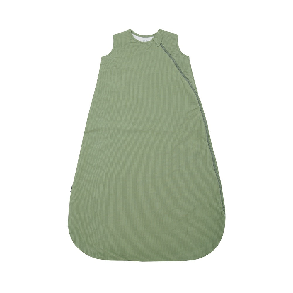 ribbed bamboo sleep sack in clover color
